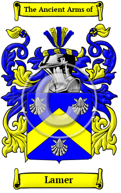 Lamer Family Crest/Coat of Arms