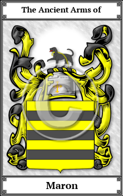 Maron Family Crest Download (JPG)  Book Plated - 150 DPI