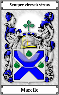 Marcile Family Crest Download (JPG)  Book Plated - 150 DPI