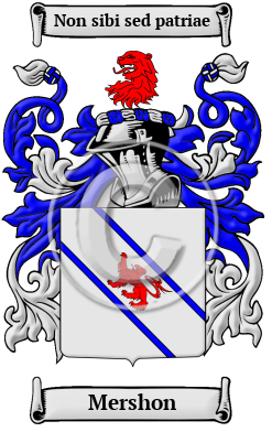 Mershon Family Crest/Coat of Arms