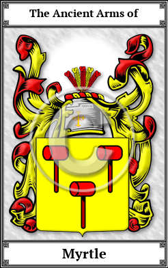 Myrtle Family Crest Download (JPG)  Book Plated - 150 DPI