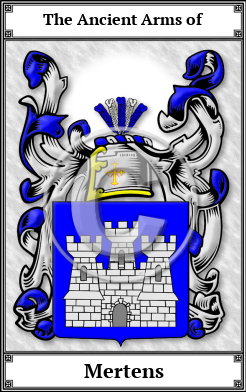 Mertens Family Crest Download (JPG)  Book Plated - 150 DPI