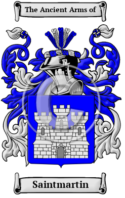 Saintmartin Family Crest/Coat of Arms
