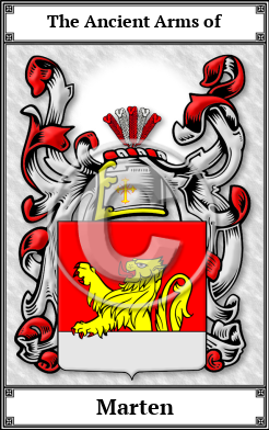 Marten Family Crest Download (JPG)  Book Plated - 150 DPI