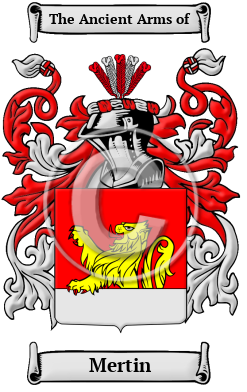 Mertin Family Crest/Coat of Arms