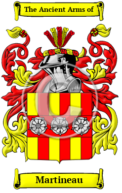 Martineau Family Crest/Coat of Arms