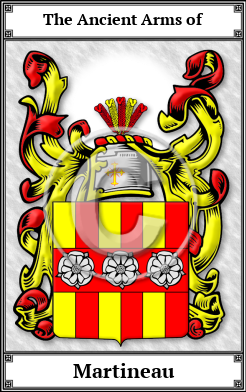 Martineau Family Crest Download (JPG)  Book Plated - 150 DPI