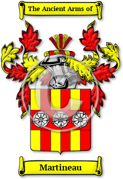 Martineau Family Crest Download (jpg) Legacy Series - 150 DPI