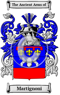 Martignoni Family Crest/Coat of Arms