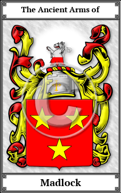 Madlock Family Crest Download (JPG)  Book Plated - 150 DPI