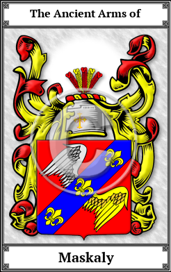 Maskaly Family Crest Download (JPG) Book Plated - 600 DPI