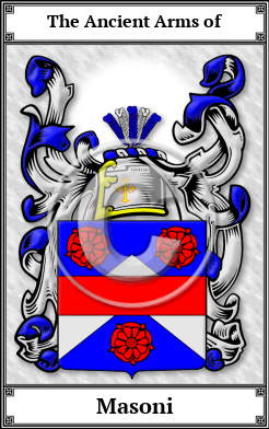 Masoni Family Crest Download (JPG)  Book Plated - 150 DPI