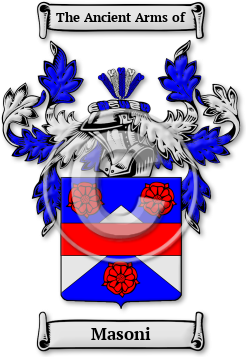Masoni Family Crest Download (jpg) Legacy Series - 150 DPI