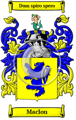 MacIon Family Crest/Coat of Arms