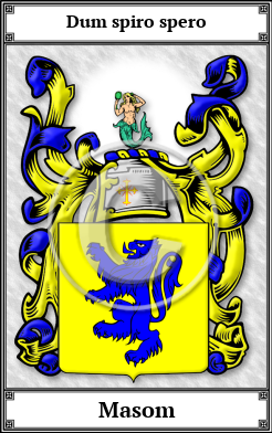 Masom Family Crest Download (JPG)  Book Plated - 150 DPI