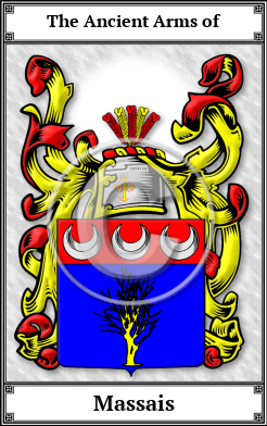 Massais Family Crest Download (JPG)  Book Plated - 150 DPI
