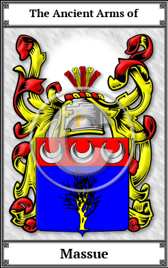 Massue Family Crest Download (JPG)  Book Plated - 150 DPI