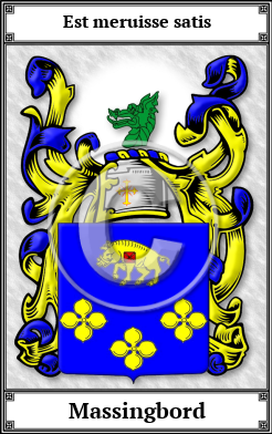 Massingbord Family Crest Download (JPG) Book Plated - 600 DPI