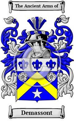 Demassont Family Crest/Coat of Arms