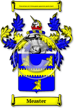 Measter Family Crest Download (jpg) Legacy Series - 150 DPI