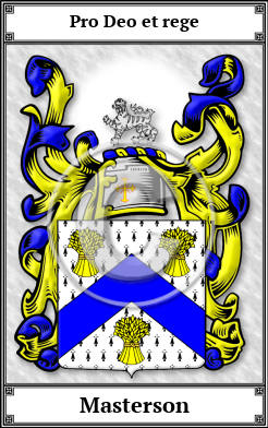 Masterson Family Crest Download (JPG)  Book Plated - 150 DPI