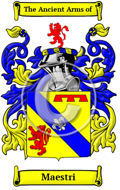 Maestri Family Crest/Coat of Arms