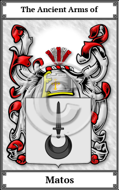 Matos Family Crest Download (JPG)  Book Plated - 150 DPI