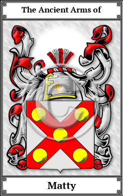 Matty Family Crest Download (JPG) Book Plated - 600 DPI