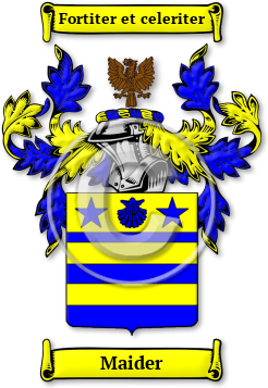 Maider Family Crest Download (jpg) Legacy Series - 150 DPI