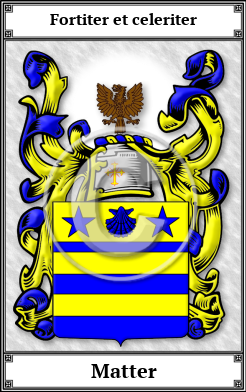 Matter Family Crest Download (JPG)  Book Plated - 150 DPI