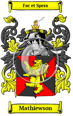 Mathiewson Family Crest/Coat of Arms