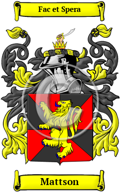 Mattson Family Crest/Coat of Arms