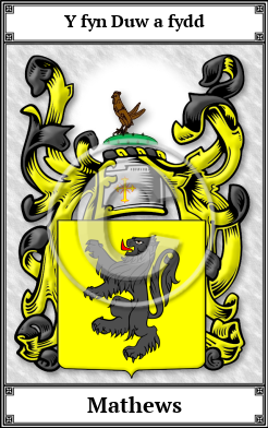 Mathews Family Crest Download (JPG) Book Plated - 600 DPI