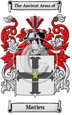 Matieu Family Crest/Coat of Arms