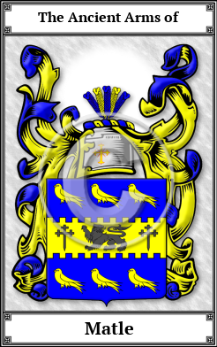 Matle Family Crest Download (JPG)  Book Plated - 150 DPI
