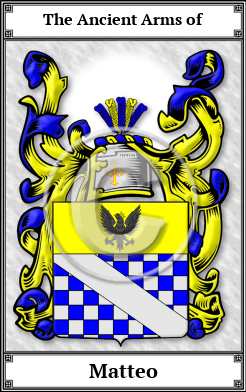 Matteo Family Crest Download (JPG)  Book Plated - 150 DPI