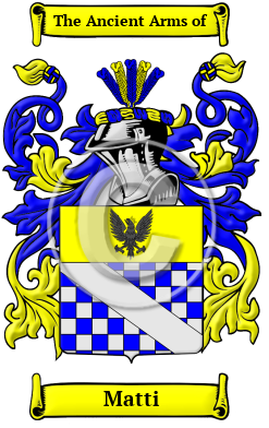 Matti Family Crest/Coat of Arms