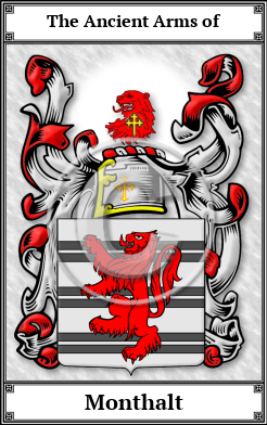 Monthalt Family Crest Download (JPG)  Book Plated - 150 DPI