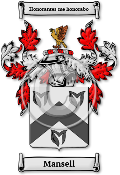 Mansell Family Crest Download (jpg) Legacy Series - 150 DPI