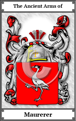 Maurerer Family Crest Download (JPG) Book Plated - 600 DPI