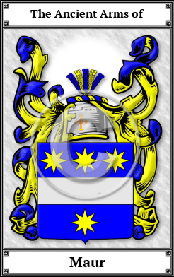 Maur Family Crest Download (JPG)  Book Plated - 150 DPI