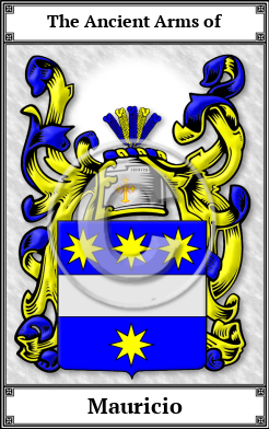 Mauricio Family Crest Download (JPG) Book Plated - 600 DPI