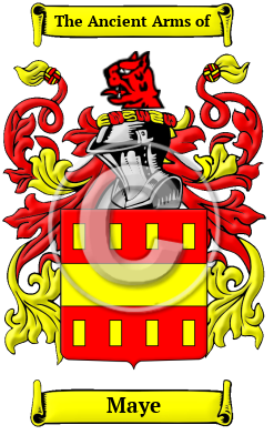 Maye Family Crest/Coat of Arms