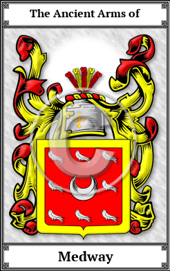 Medway Family Crest Download (JPG) Book Plated - 600 DPI