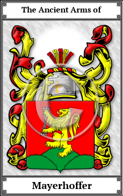 Mayerhoffer Family Crest Download (JPG)  Book Plated - 150 DPI