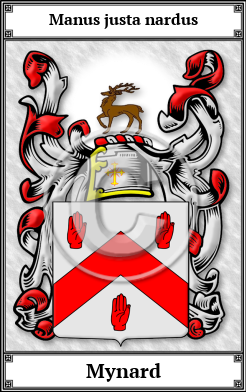 Mynard Family Crest Download (JPG)  Book Plated - 150 DPI