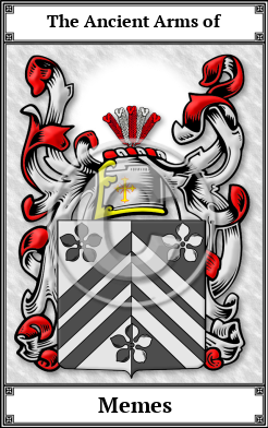 Memes Family Crest Download (JPG)  Book Plated - 150 DPI