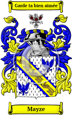 Mayze Family Crest/Coat of Arms