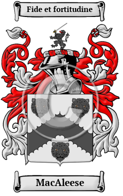 MacAleese Family Crest/Coat of Arms