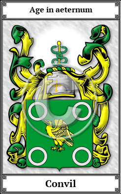 Convil Family Crest Download (JPG)  Book Plated - 150 DPI